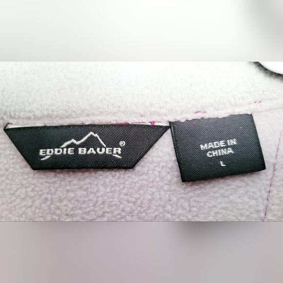 Eddie Bauer Rugged RipStop Textured Microfleece Berry Jacket Trail/Ski Large - Picture 3 of 16